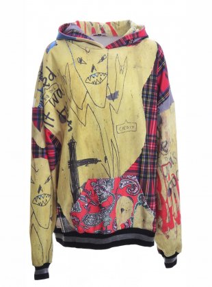 OVERSIZED HOODIE. Digital Panther Patchwork. by Simeon Farrar / Tops / Sweatshirts | Young British Designers