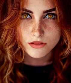 red hair yellow eyes