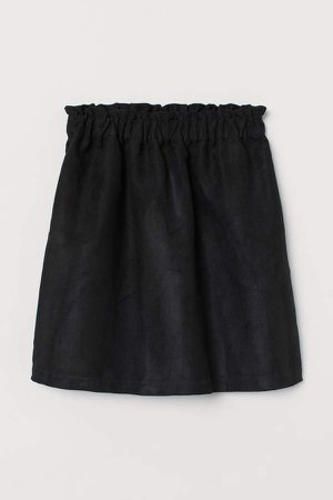 Paper-bag Skirt - Black