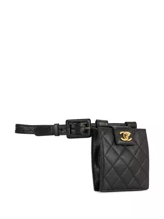 CHANEL Pre-Owned 1992 Diamond Quilted Belt Bag - Farfetch