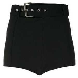 Black Shorts With Belt Attached