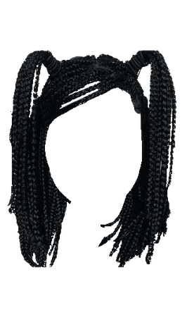 Hair Black Box Braid Pigtails (orig. hantisedeloubli | Dei5 edit)