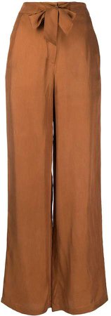 High-Waisted Front Tie Trousers