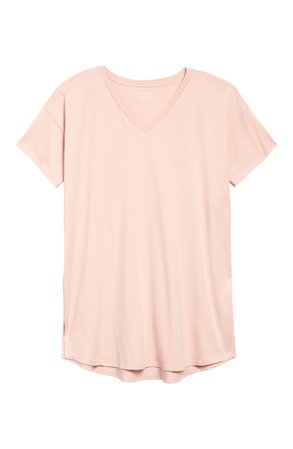 Eileen Fisher Short Sleeve Organic Stretch Cotton Tunic Top | Nordstrom