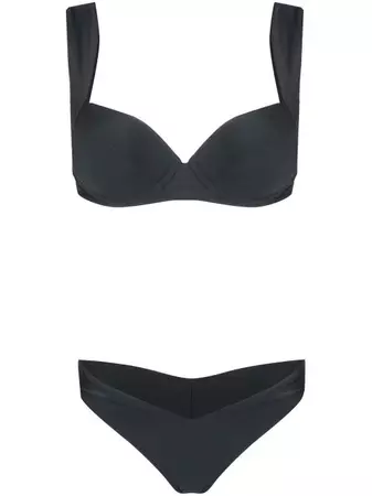Noire Swimwear underwired lurex bikini set - FARFETCH