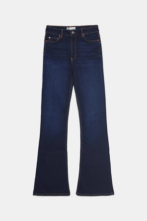 ZW PREMIUM HIGH WAIST FLARED SKINNY JEANS IN MELLOW BLUE - View All-JEANS-WOMAN | ZARA United States