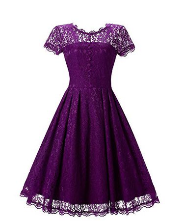 Purple Casual Gothic Lace Dress