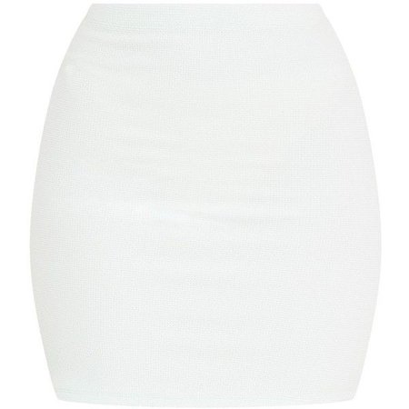 White Pencil Mini Skirt