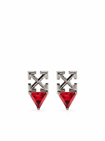 Off-White Arrows-motif crystal-embellished Earrings - Farfetch