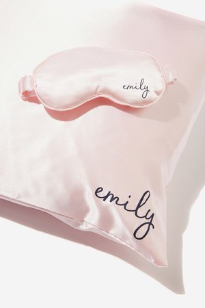 Personalised Satin Eyemask & Pillow Slip Set