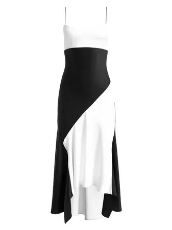 Shop Alice + Olivia Rosa Handkerchief Midi-Length Slipdress | Saks Fifth Avenue