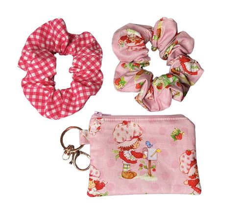 Strawberry Shortcake Small Tote bag With Scrunchies And Coin Purse - Handmade | eBay