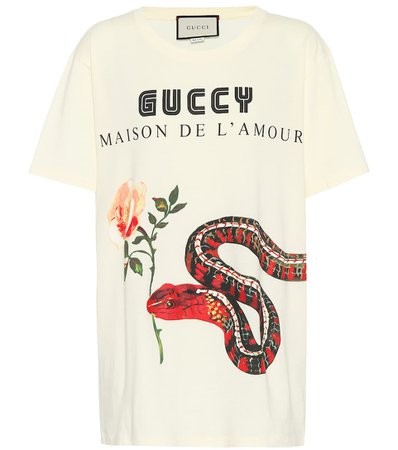 Printed Cotton T-Shirt - Gucci | mytheresa.com