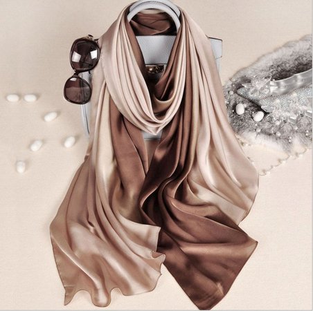 Новый дизайн Элитный бренд сплошной Шелковый летний шарф градиент Dip dye хиджаб для мусульманок шаль Длинный мягкий обёрточная бумага купить на AliExpress