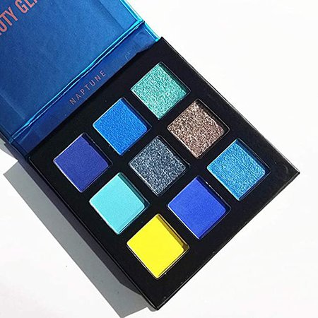 Pressed Eyeshadow Palette,ROMANTIC BEAR 9 Color Glitter Metallic Makeup Palette Matte Shimmer High Pigment Professional Mini Eye Shadow Kit (Blue): Amazon.co.uk: Beauty