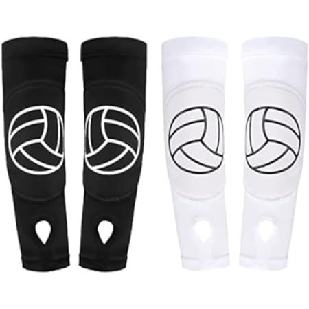 Amazon.com: 4 Pairs Volleyball Arm Sleeves Passing Forearm Sleeves Volleyball Arm Pads Compression Volleyball Wrist Guard with Protection Pad and Thumb Hole Volleyball Training Equipment for Youth Kids Women : Esportes, Aventura e Lazer