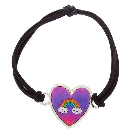 Miss Glitter the Unicorn Holographic Stretch Bracelet - Pink | Claire's US