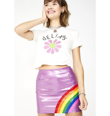 dELiA*s by Dolls Kill Rainbow Magic Mini Skirt | Dolls Kill