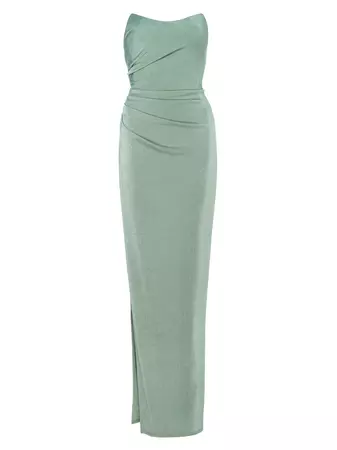 Shop Katie May Sway Strapless Knit Gown | Saks Fifth Avenue