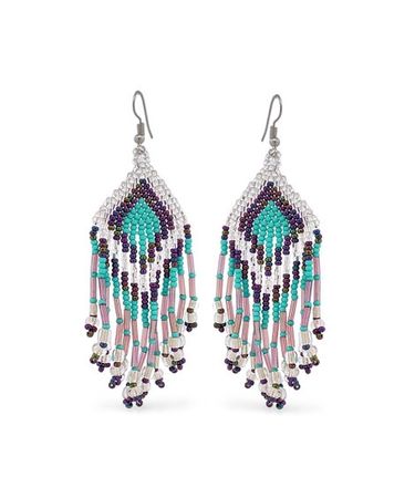 BeSheek Purple & Blue Beaded Drop Earrings | Best Price and Reviews | Zulily
