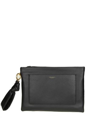 Tory Burch Beau Pouch In Black Leather