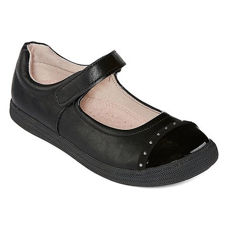 Arizona Becky Little Kid/Big Kid Girls Mary Jane Shoes Elastic Round Toe, Color: Black - JCPenney