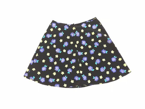 90s Flower Mini Skirt | Etsy