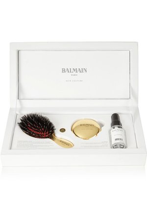 Balmain Paris Hair Couture | Mini Gold-Tone Spa Brush Set | NET-A-PORTER.COM