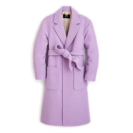 Long wrap coat in Italian boiled wool - Women's Outerwear | J.Crew