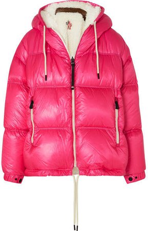 Hufi Reversible Faux Shearling-trimmed Quilted Down Ski Jacket - Pink