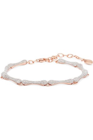 Monica Vinader | Nura rose gold vermeil diamond bracelet | NET-A-PORTER.COM