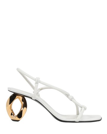 JW Anderson Chain-Heel Strappy Leather Sandals | INTERMIX®
