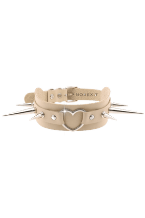 nude heart spikes choker  | – noxexit