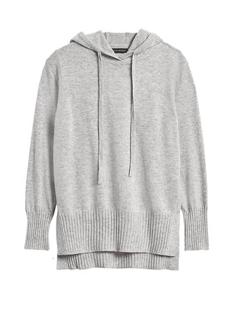 Italian Wool-Blend Sweater Hoodie | Banana Republic grey