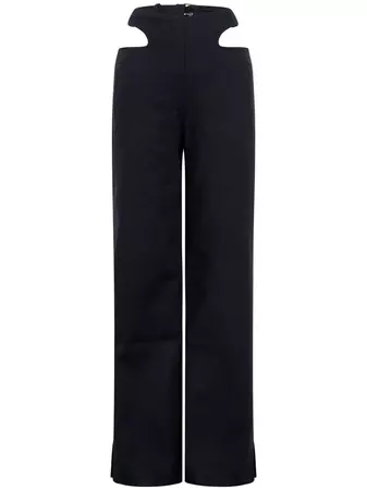 Dion Lee Y-Front Buckle Straight Trousers - Farfetch