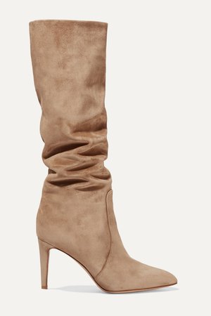 Camel 85 suede knee boots | Gianvito Rossi | NET-A-PORTER