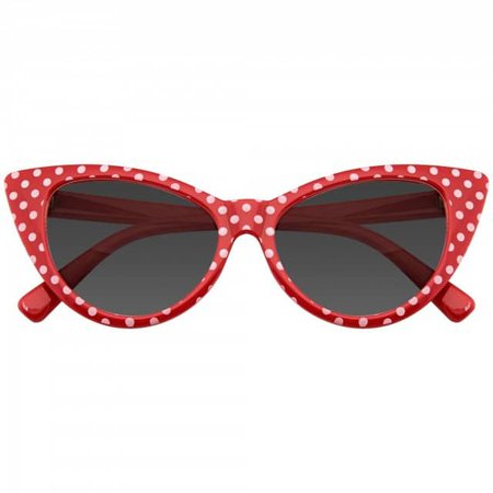 Polka Dot Cat Eye Womens Fashion Mod Super Cat Sunglasses - Emblem Eyewear