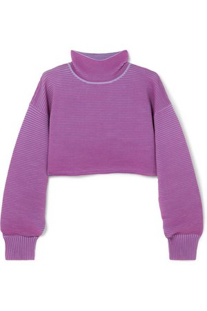 Nagnata | + NET SUSTAIN cropped ribbed organic cotton sweater | NET-A-PORTER.COM