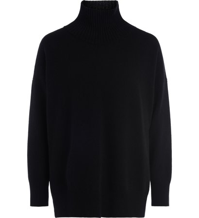 Roberto Collina Turtleneck Sweater In Black Wool