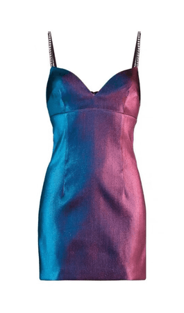 blue and pink dress
