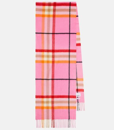 Burberry Check Cashmere Scarf in Pink - Burberry | Mytheresa
