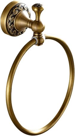 Amazon.com: Leyden Brass Towel Ring, Antique Retro Round Towel Holder, Wall Mounted Bath Hand Towel Rack Rail Bathroom Hardware Classical Ancient Wave Pattern Base : Tools & Home Improvement