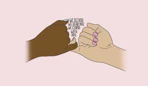 holding hands drawing blm - Google Search