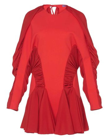 mugler red dress