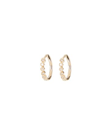 SANDAK Fine Jewelry Diamond Bezel Huggie Hoop Earrings | INTERMIX®