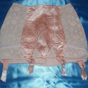 Corset vintage French pink garter belt L'Aigle 4 straps | Etsy