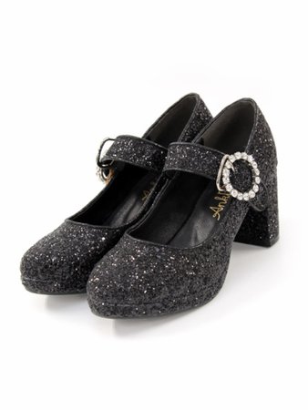 Bijou Buckle Glitter Shoes-Pumps from Ank Rouge | Fashion mail order Ailand