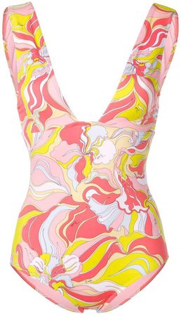 printed one piece swimsuit