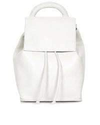 TOPSHOP Premium Clean Leather Backpack in White - Lyst