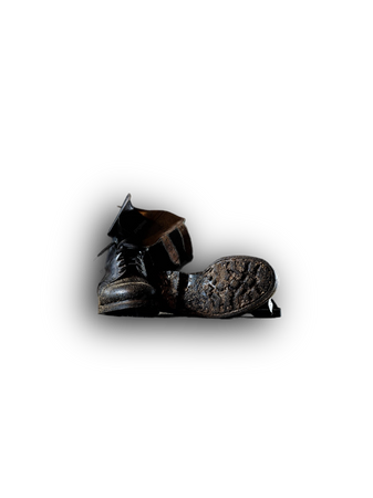 dirty black combat boots png
